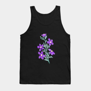 Handrawn flower purple daisy (best in black) Tank Top